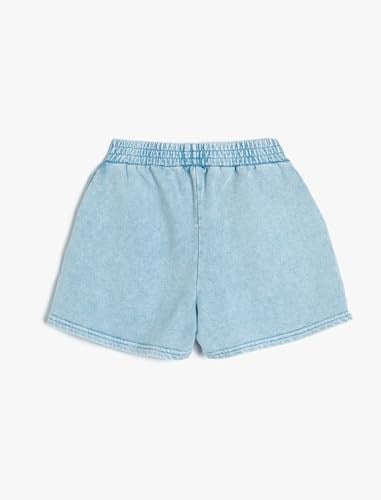 Basic Mini Şort Beli Lastikli Cepli Pamuklu