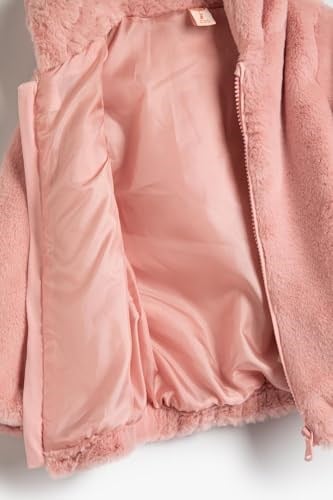 Basic Peluş Ceket Kapşonlu Uzun Kollu Fermuarlı