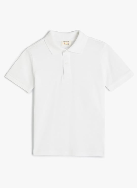 Basic Polo Yaka Tişört Kısa Kollu Pamuklu