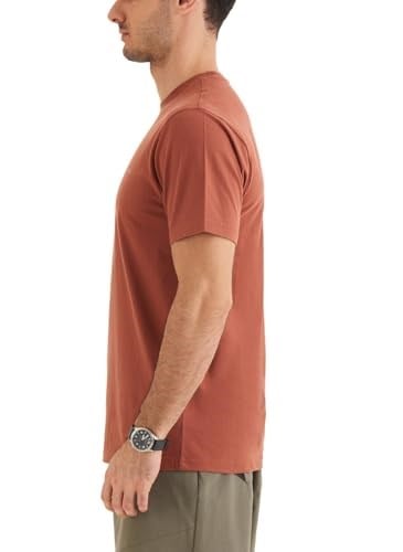 Basic Sm Logo Brushed Erkek Kahverengi Outdoor T-Shirt CS0282-229