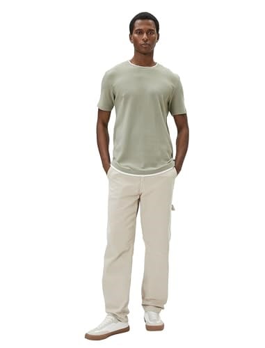 Basic Tişört Kumaş Detaylı Bisiklet Yaka Slim Fit Dokulu