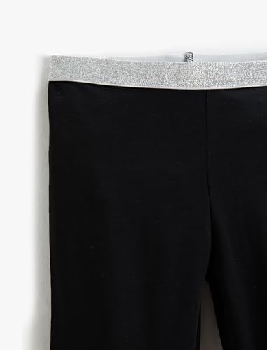 Baskılı Tayt Renk Kontrastlı Beli Lastikli