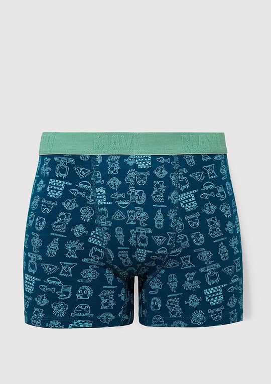 Baskılı Yeşil Boxer 091119-71923