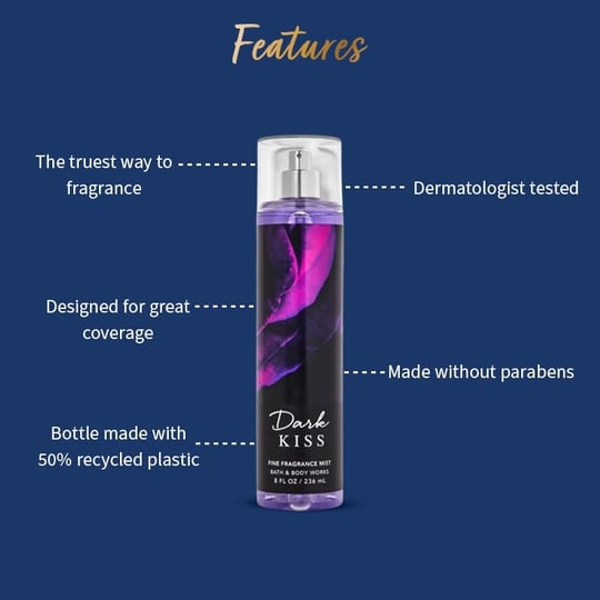 Bath & Body Works Dark Kiss Vücut Spreyi 236 ml
