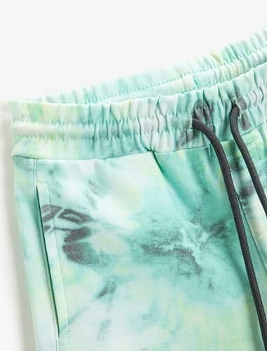 Batik Desenli Şort Beli Bağlamalı Cepli