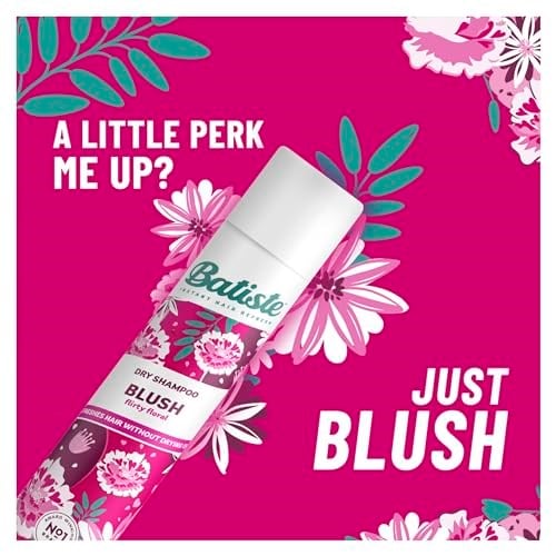 Batiste Kuru Şampuan Allık 200ml, Çiçek ve Seksi Kokulu, Yıkama Arasında Saçları Yenilemek İçin Durulama Spreyi İçermeyen (Ambalaj Değişebilir)