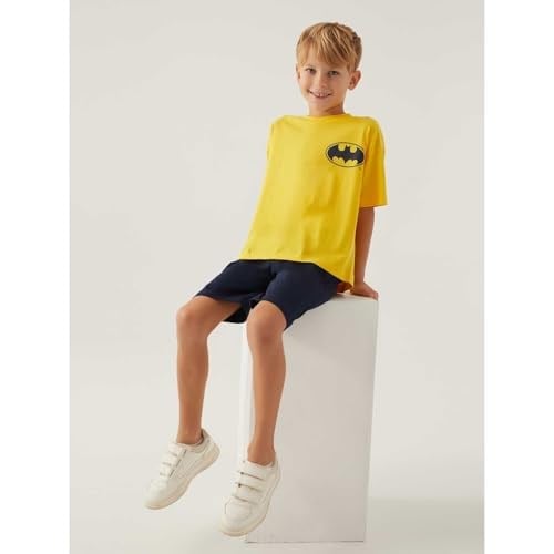 Batman Erkek Çocuk Şortlu Takım 3-8 Yaş Sarı