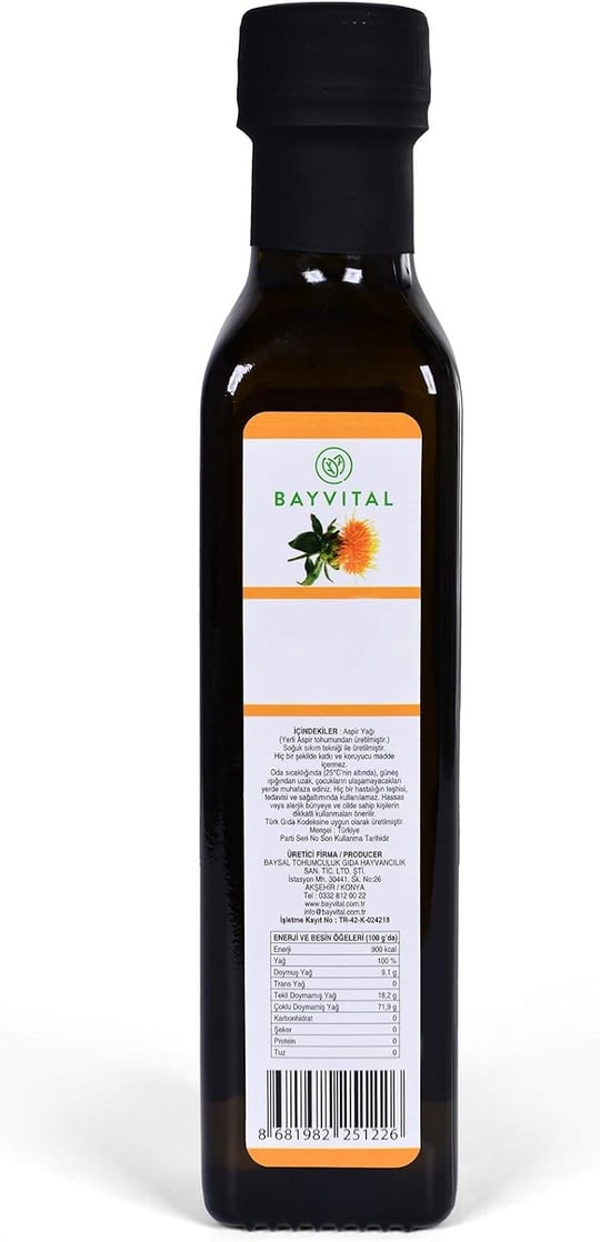 BAYVİTAL 250 ML SOĞUK SIKIM ASPİR YAĞI