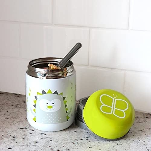 Bblüv B0122L – Foöd – Paslanmaz çelik termos, 300 ml, kase ve kaşık dahil, misket limonu, üniseks