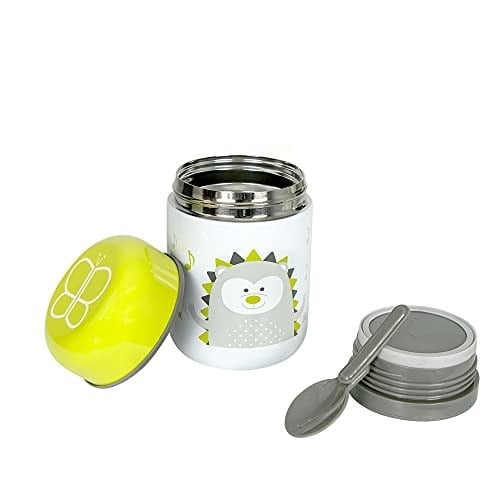 Bblüv B0122L – Foöd – Paslanmaz çelik termos, 300 ml, kase ve kaşık dahil, misket limonu, üniseks