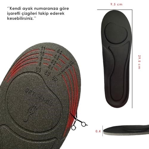 BC04 | Yumuşak Memory Foam Ayakkabı Tabanı, Ekstra Konfor Ve Darbe Emici Rahat Iç Tabanlık (40-45)