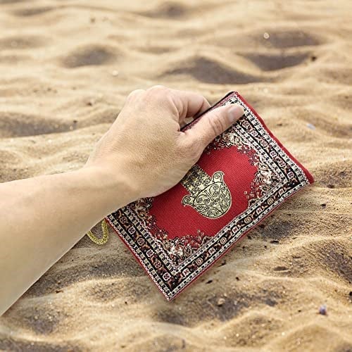 BDM - Monedero turco de tela con cremallera de la mano de Fátima. Elige tu color. - Rojo
