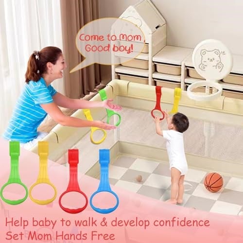 Bebek Çekme Halkası 8 Paket Bebekler Stand Up Yürümeyi Öğrenmek Yardımcısı Kolu Bebek Oyun Parkı ve Beşik