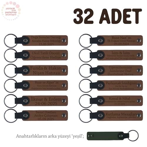 Bebek Mevlidi Hatırası Anahtarlık 32li Set, Standart, MH-KAN8516X32, Kahverengi & Yeşil, üniseks-bebek