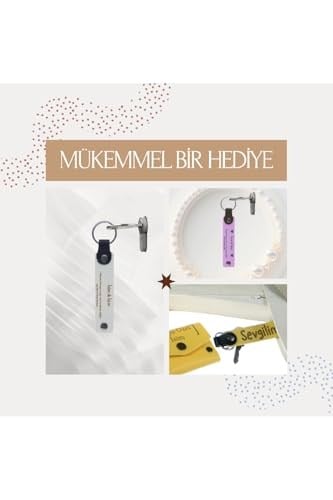 Bebek Mevlidi Hatırası İsim Yazılı Anahtarlık, Standart, MH-KAN8519X38, Narçiçeği & Siyah, üniseks-yetişkin