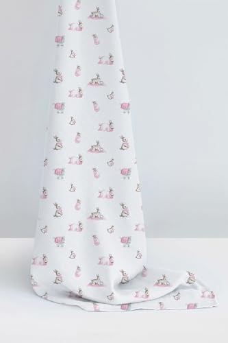 Bebek Müslin Müslin Örtü 120120 cm Bébé Lapin Rose THROW1219