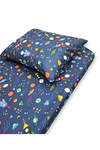 Bebek Özel%100 Pamuklu Bebek Çocuk Lastikli Çarşaf Ve Yastık Kılıfı 70x100 Yeni Galaksi