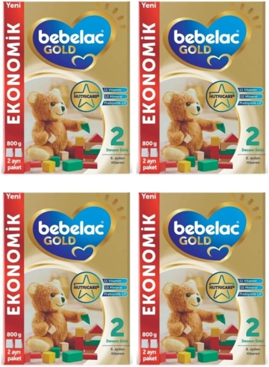 Bebelac Gold 2 Devam Sütü 6-12 Ay 800 G X 4 Adet Avantaj Paketi