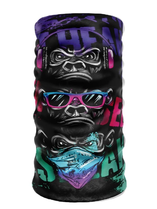 Bebo Store Extreme Spor Motor Ve Bisiklet Kullananlara Özel Desenli Buff Boyunluk Bandana Balaklava - 3 Maymun