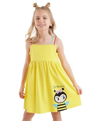 Bee Happy Sarı Kız Çocuk Elbise