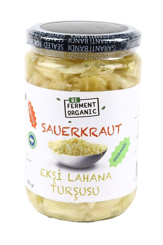 Beferment Organik Sauerkraut Sade Ekşi Lahana Turşusu 660 gr