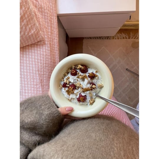 Beige & Stone Seramik Krem Donut Dondurma Bowl Kahvaltılık Tatlı Salata Kase