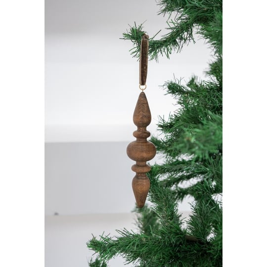 Beige & Stone X Den.ınteriors Yılbaşı Vintage Ahşap Sarkıt Noel Ağaç Süsü