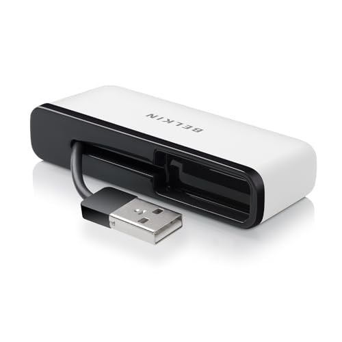 Belkin 4 USB-A Girişli HUB, USB 2.0, Seyahat Boy, Siyah