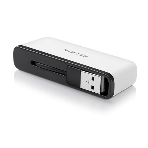 Belkin 4 USB-A Girişli HUB, USB 2.0, Seyahat Boy, Siyah