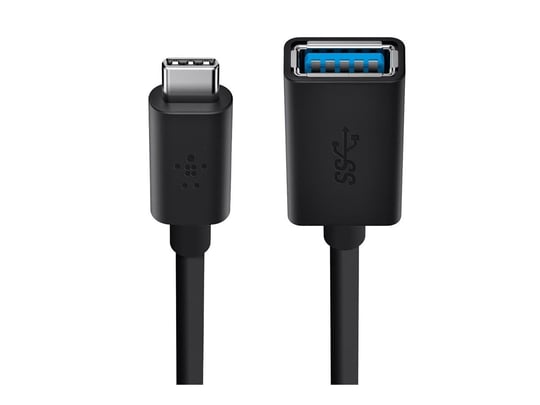 Belkin Adaptör USB-C - USB-A (15 cm, USB-C fişi, USB-A soketi, Apple MacBook ve Chromebook Pixel için uygun) siyah - Seçenekler: USB-Cden USB-Aya, Multimedya Adaptörü, USB C to HDMI...