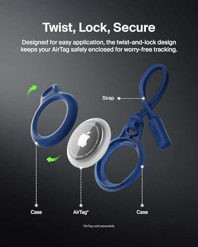 Belkin AirTag için Anahtarlıklı Kılıf - Mavi