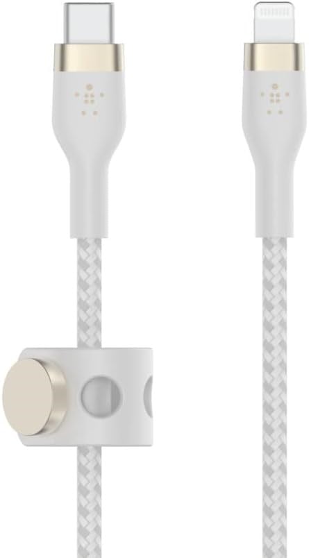 Belkin BoostCharge Pro Flex örgülü USB-C/Lightning kablosu, 1 m, MFI sertifikalı, 20 W, hızlı şarj için, PD Power Delivery ile, iPhone 14/14 Plus, 13, 12, Pro, Max, mini gibi  - Seçenekler: 1M, 2M, 3M