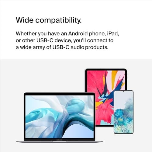 Belkin RockStar™ 3,5 mm Ses + USB-C® Şarj Adaptörü, USB-C 60W Güç Dağıtımlı Kulaklık Adaptörü iPhone 15, iPad Pro, Galaxy, Note, Google Pixel, LG, Sony Xperia ve Daha Fazlası İçin Hızlı Şarj - Beyaz