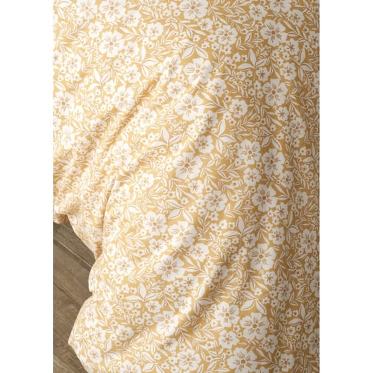 Bella Maison %100 Pamuk Ranforce Bloom Çift Kişilik Nevresim Takımı Hardal (200x220 Cm) Hardal
