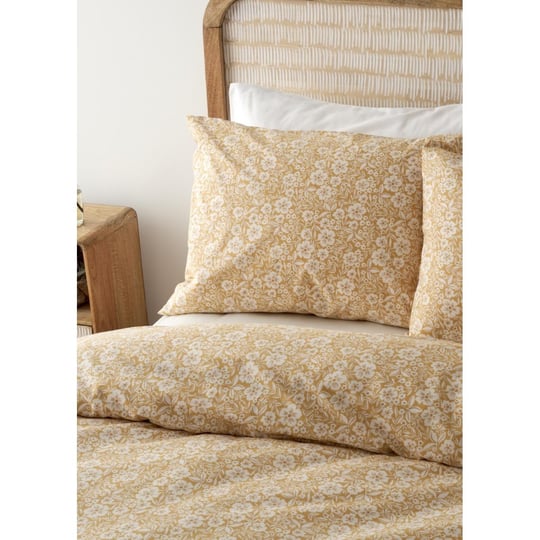 Bella Maison %100 Pamuk Ranforce Bloom Çift Kişilik Nevresim Takımı Hardal (200x220 Cm) Hardal