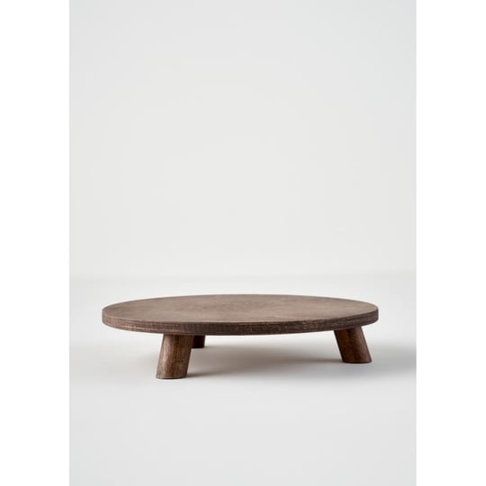 Bella Maison Aris Ayaklı Sunum Tabağı Naturel (29 Cm) Naturel