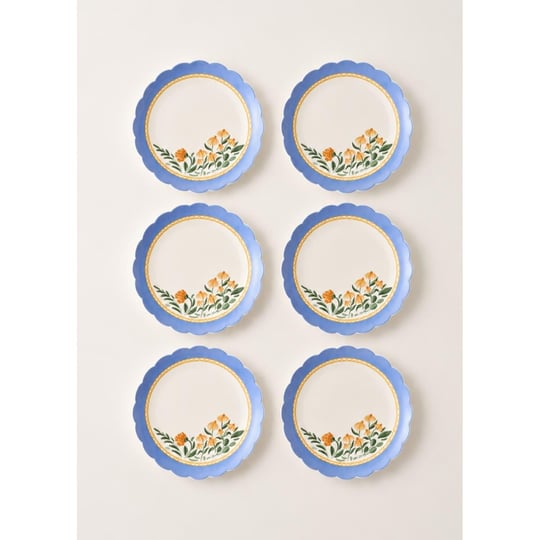 Bella Maison Bianca New Bone 6'lı Pasta Tabağı Seti (20 Cm)