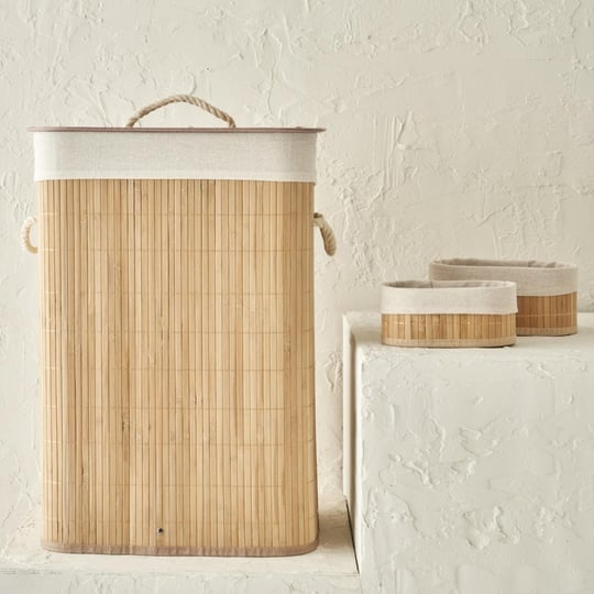 Bella Maison Bres Bambu Ev Düzenleme Seti 3 Parça Naturel