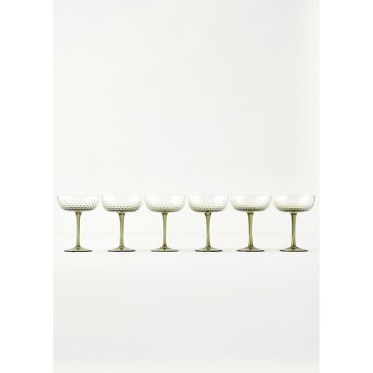 Bella Maison Bubble Martini Kadeh Seti 6lı Yeşil (220 Cc)