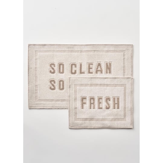 Bella Maison Clean Fresh Paspas Takımı Krem (60x100 - 50x60 Cm) Krem