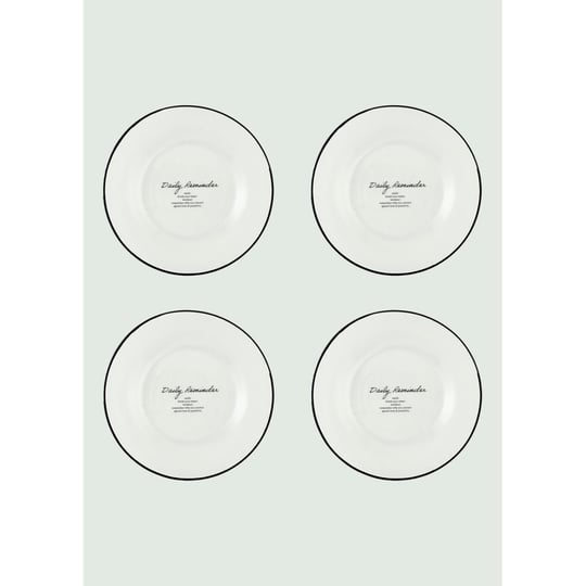 Bella Maison Daily Reminder Servis Tabağı 4lü Siyah (26 Cm)