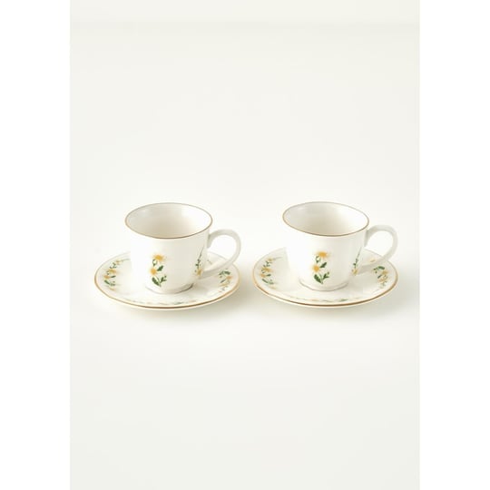Bella Maison Daisy 2li Çay Fincanı Seti Krem (200 Cc) Krem
