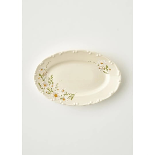 Bella Maison Daisy Porselen Sunum Tabağı Krem (20 Cm) Krem