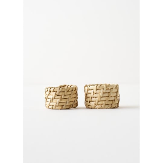 Bella Maison Frida 2'li Peçete Halkası Naturel (4,5x3,5 Cm) Naturel