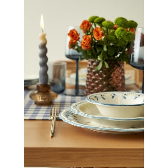 Bella Maison Mabel Stoneware 48 Parça 12 Kişilik Yemek Takımı Mavi