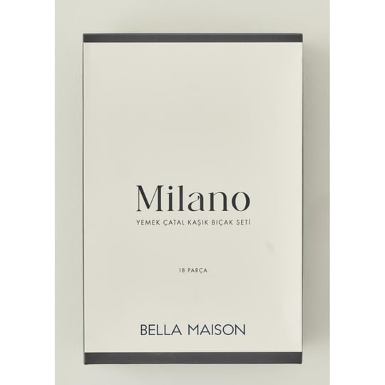 Bella Maison Milano 18 Parça Yemek Çatal Kaşık Bıçak Seti Gold Gold