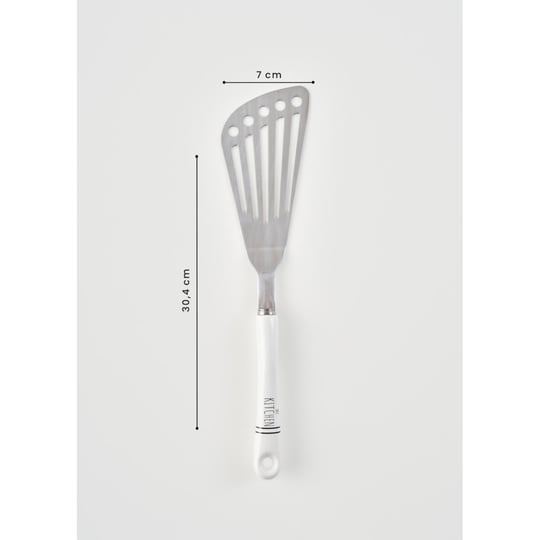Bella Maison My Kitchen Çelik Oluklu Spatula Beyaz (30,4x7x1,6 Cm) Beyaz