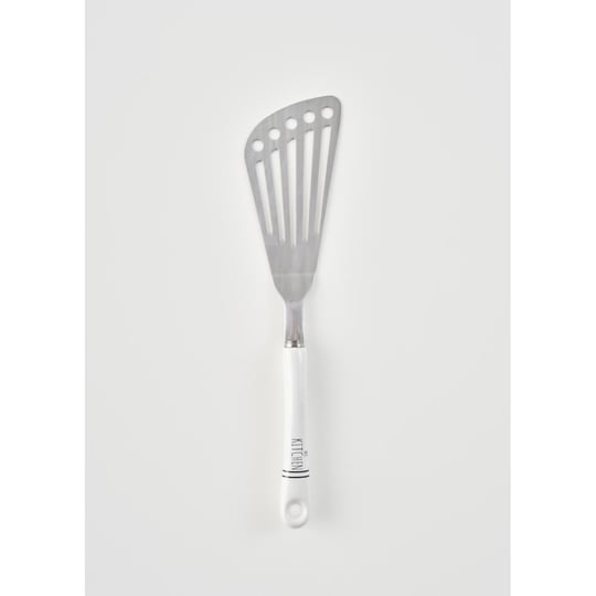 Bella Maison My Kitchen Çelik Oluklu Spatula Beyaz (30,4x7x1,6 Cm) Beyaz