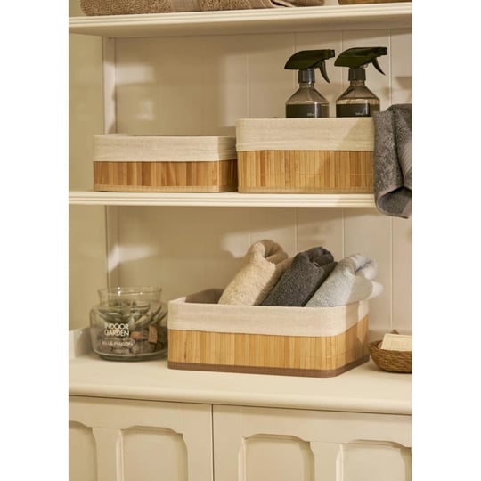 Bella Maison Natura Bambu 3lü Çamaşır Sepeti Seti Naturel
