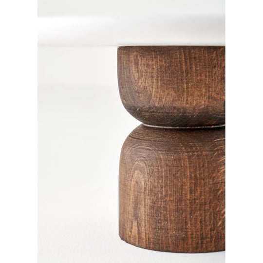 Bella Maison Olmo Mermer Kek Standı Naturel (25x25 Cm) Naturel